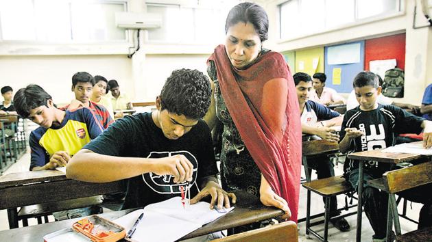 The survey also showcased the district report card which showed that the average performance (mean percentage of correct responses) of students from Pune district is as low as 34.68 per cent, while the state average is 33.57 per cent. (Hindustan representative photo) The survey also showcased the district report card which showed that the average performance (mean percentage of correct responses) of students from Pune district is as low as 34.68 per cent, while the state average is 33.57 per cent. (Hindustan representative photo)