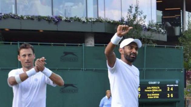 India's Divij Sharan and Artem Sitak lost their match 4-6, 5-7.(PTI)