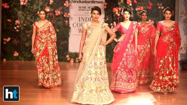 Designer Pallavi Jaikishan took us back in time with her collection titled Nostalgia on the second day of the India Couture Week 2018. (Raajessh Kashyap/HT Photo) Designer Pallavi Jaikishan took us back in time with her collection titled Nostalgia on the second day of the India Couture Week 2018. (Raajessh Kashyap/HT Photo)