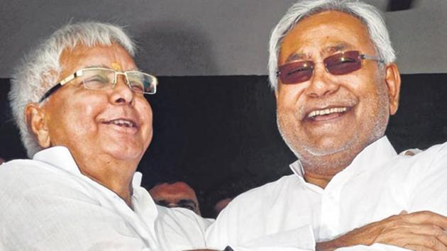 Nitish Kumar, who is already driving a hard bargain in seat-sharing negotiations with Amit Shah, is said to be open to the idea of a ‘ghar-wapsi.’ Congress President Sonia Gandhi is believed to have been approached to work on ‘softening’ the RJD to the idea. (HT FILE PHOTO) Nitish Kumar, who is already driving a hard bargain in seat-sharing negotiations with Amit Shah, is said to be open to the idea of a ‘ghar-wapsi.’ Congress President Sonia Gandhi is believed to have been approached to work on ‘softening’ the RJD to the idea. (HT FILE PHOTO)