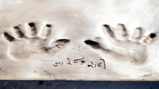 The handprint of Prime Minister Narendra Modi is pictured during the 10th BRICS summit on July 26, 2018 at the Sandton Convention Centre in Johannesburg, South Africa. (Themba Hadebe / Pool / AFP) The handprint of Prime Minister Narendra Modi is pictured during the 10th BRICS summit on July 26, 2018 at the Sandton Convention Centre in Johannesburg, South Africa. (Themba Hadebe / Pool / AFP)