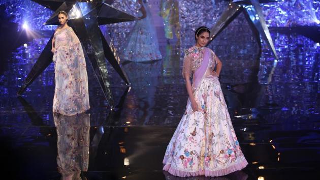 “My inspiration has always been from the French art work and baroque. The garments that you see in my collection exude modernity with a hint of tradition,” Varma, a lover of all things colourful and rich, told Hindustan Times in an interview before the show. (Amal KS/HT Photo) “My inspiration has always been from the French art work and baroque. The garments that you see in my collection exude modernity with a hint of tradition,” Varma, a lover of all things colourful and rich, told Hindustan Times in an interview before the show. (Amal KS/HT Photo)