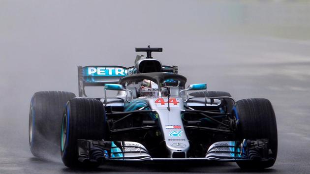 Mercedes' Lewis Hamilton in action during qualifying of Hangarian Grand Prix. (REUTERS) Mercedes' Lewis Hamilton in action during qualifying of Hangarian Grand Prix. (REUTERS)