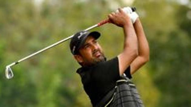 Shiv Kapur is now second and 9-under 201 to Harding’s 11-under 199.(AFP)