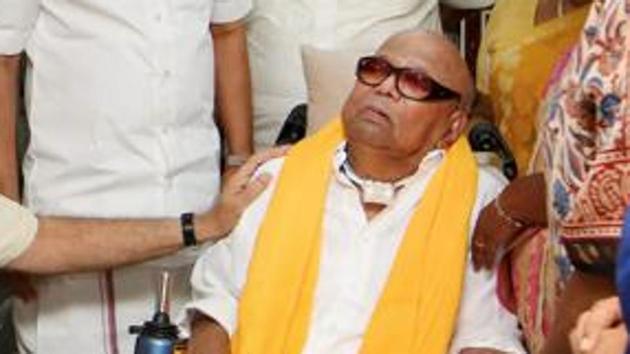 DMK president M Karunanidhi has been suffering from a urinary tract infection.(PTI)