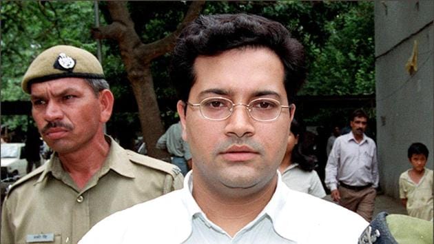 Manu Sharma, main accused in Jessica Lall murder case, at Patiala House Court.(HT File Photo)