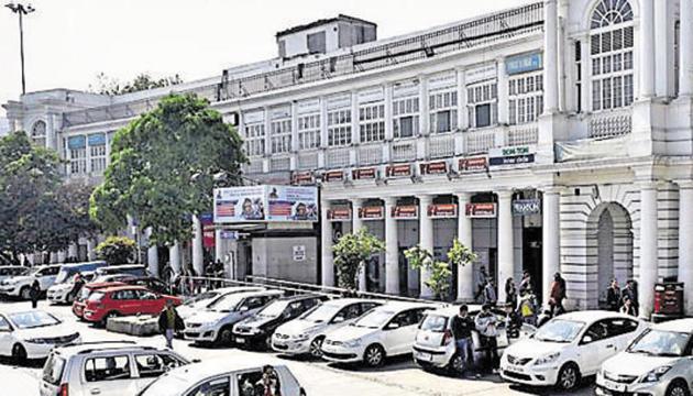 In August 2017, NDMC installed sensors at 35 ground-level parking lots which were meant to tell drivers how many parking slots were available in and around Connaught Place and other parts of central Delhi. (Mohd Zakir/HT File Photo) In August 2017, NDMC installed sensors at 35 ground-level parking lots which were meant to tell drivers how many parking slots were available in and around Connaught Place and other parts of central Delhi. (Mohd Zakir/HT File Photo)