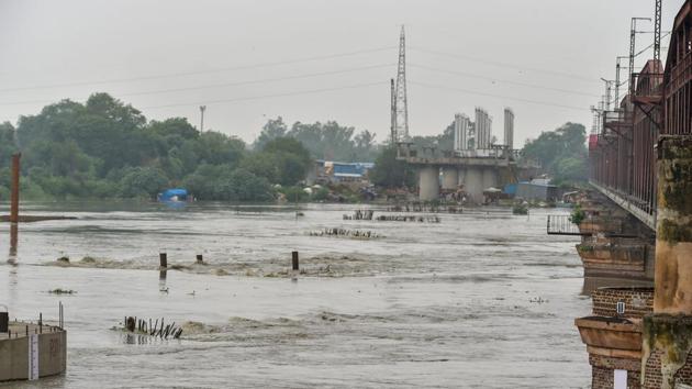 A view of Yamuna river, in New Delhi on Saturday. (PTI Photo) A view of Yamuna river, in New Delhi on Saturday. (PTI Photo)