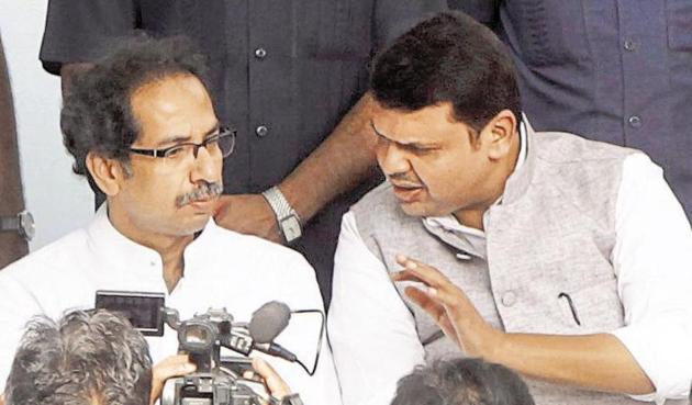 Sena chief Uddhav Thackeray and CM Devendra Fadnavis.(HT File Photo)