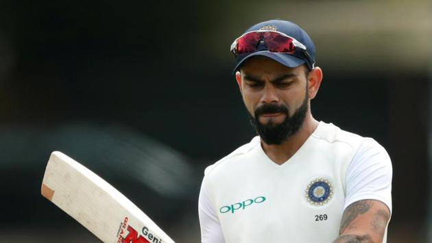 Virat Kohli during a practice session at Edgbaston, Birmingham, Britain on Monday. Kohli will look to snatch the coveted number-one position from Australia’s Steve Smith in the ICC Test Player Rankings during the five-Test series which is beginning with the first Test in Birmingham on Wednesday. (Andrew Boyers / Reuters) Virat Kohli during a practice session at Edgbaston, Birmingham, Britain on Monday. Kohli will look to snatch the coveted number-one position from Australia’s Steve Smith in the ICC Test Player Rankings during the five-Test series which is beginning with the first Test in Birmingham on Wednesday. (Andrew Boyers / Reuters)