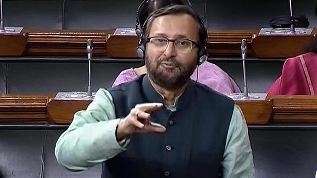 HRD minister Prakash Javadekar speaks in the Lok Sabha during the Monsoon session of Parliament, in New Delhi. (PTI File Photo) HRD minister Prakash Javadekar speaks in the Lok Sabha during the Monsoon session of Parliament, in New Delhi. (PTI File Photo)