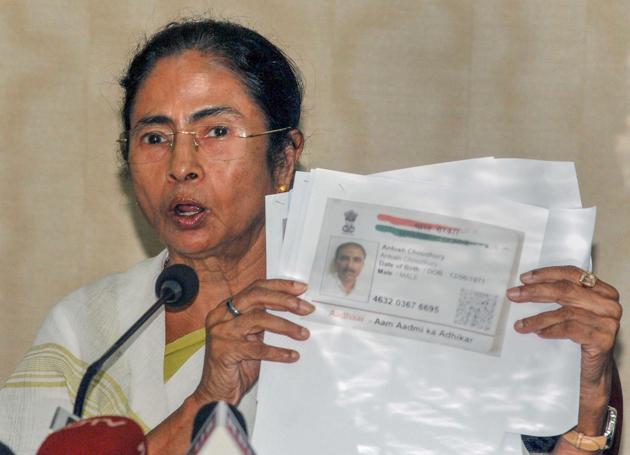 West Bengal Chief Minister Mamata Banerjee addresses a press conference over Assam’s National Register of Citizen (NRC) draft, in Howrah, July 30. Ever since she swept to power in West Bengal, Ms Banerjee has been trying to expand her footprint beyond her state.(PTI)