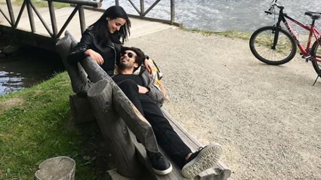 Sanaya Irani and Mohit Sehgal in Switzerland.