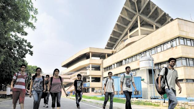 Students at IIT Delhi campus in New Delhi, India.(HT File Photo)