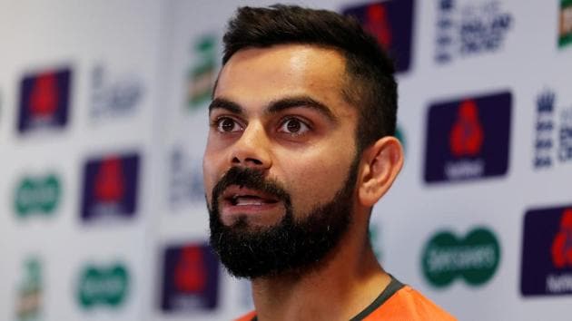 India's Virat Kohli during a press conference at Edgbaston, Birmingham on July 31, 2018.(Action Images via Reuters)