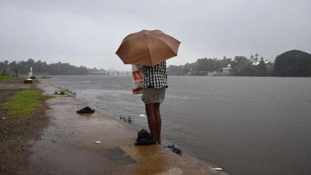 A 74-year-old man died of electrocution in Thiruvananthapuram on Tuesday as heavy rains lashed different parts of Kerala while an orange alert for people living in the catchment areas and low-lying areas remains in force.The sluice gates of three dams in Thiruvananthapuram -- Neyyar, Aruvikkara and Peppara -- have been opened with the water level rising, a state disaster control room official said. (R.S. Iyer / AP File) A 74-year-old man died of electrocution in Thiruvananthapuram on Tuesday as heavy rains lashed different parts of Kerala while an orange alert for people living in the catchment areas and low-lying areas remains in force.The sluice gates of three dams in Thiruvananthapuram -- Neyyar, Aruvikkara and Peppara -- have been opened with the water level rising, a state disaster control room official said. (R.S. Iyer / AP File)