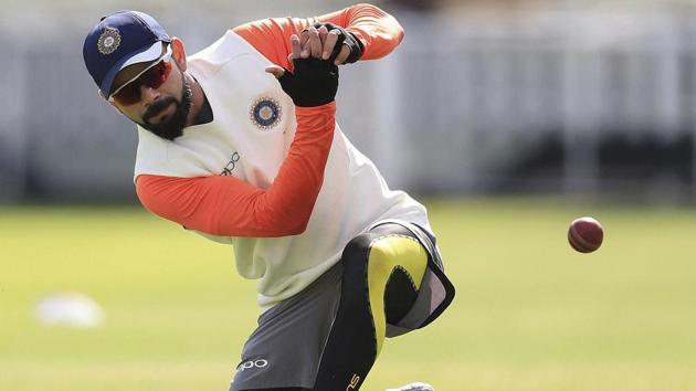 India's Virat Kohli during a nets session at Edgbaston in Birmingham ahead of the first Test against England. (AP) India's Virat Kohli during a nets session at Edgbaston in Birmingham ahead of the first Test against England. (AP)