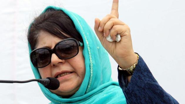PDP president and former J&K chief minister Mehbooba Mufti (HT photo) PDP president and former J&K chief minister Mehbooba Mufti (HT photo)
