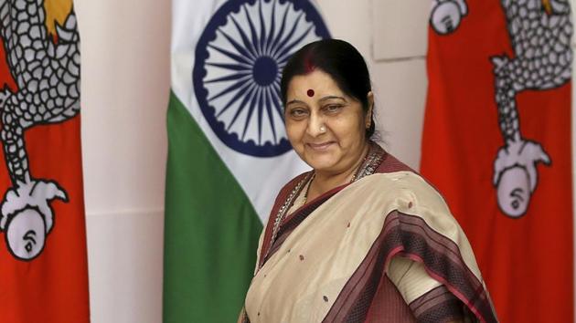 Indian foreign minister Sushma Swaraj in New Delhi.(AP File Photo)
