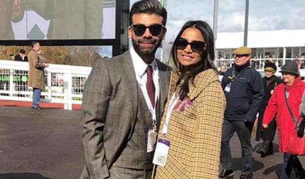 Amit Bhatia with Vanisha Mittal.