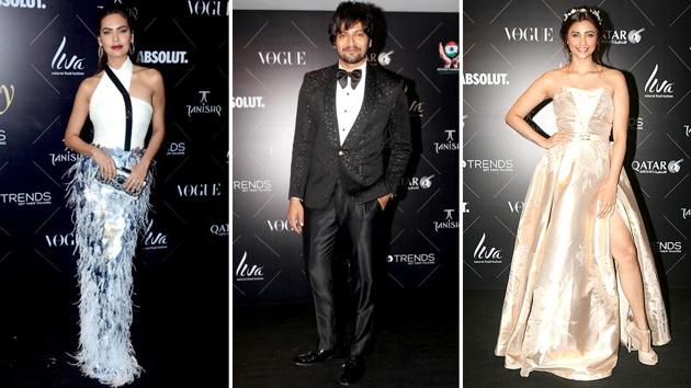 Esha Gupta, Ali Fazal and Daisy Shah at the event. Ali Fazal along with Richa Chadha had won the Most Beautiful Couple award at the event. (IANS) Esha Gupta, Ali Fazal and Daisy Shah at the event. Ali Fazal along with Richa Chadha had won the Most Beautiful Couple award at the event. (IANS)