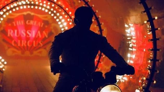 Salman Khan’s silhouette is visible in this new still from Bharat.(Instagram)