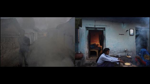 Left: Ovens (angeethis) in Chilkadand, Right: Rohit Kumar. “My father died of tuberculosis in 2014. In 2015, I contracted it,” says 17-year-old Rohit Kumar who is living out his father’s destiny. In desperation, his mother Sukhraj Devi would collect loose coal at night which she'd sell in order to pay for her husband's treatment. After his death, she travelled for Rohit’s treatment from Ashram, Badwahi and Renusagar to NTPC, Anpara and Buxar - but Rohit still remains bed-ridden. (Ruhani Kaur)
