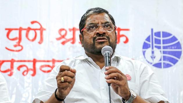 Swabhimani Shetkari Sanghatana leader and MP Raju Shetti addressing a press conference in Pune on Tuesday. (PTI) Swabhimani Shetkari Sanghatana leader and MP Raju Shetti addressing a press conference in Pune on Tuesday. (PTI)