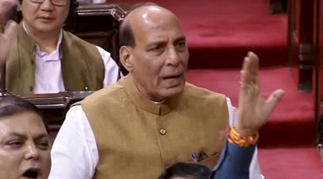 Opposition members did not let Rajnath Singh (pictured) or Amit Shah speak. (PTI) Opposition members did not let Rajnath Singh (pictured) or Amit Shah speak. (PTI)