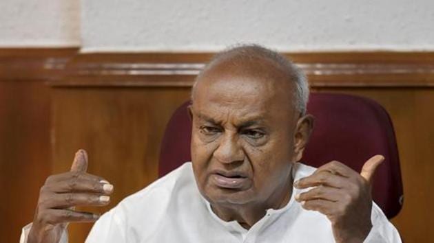 HD Deve Gowda speaks during a press conference in New Delhi. (PTI File Photo) HD Deve Gowda speaks during a press conference in New Delhi. (PTI File Photo)