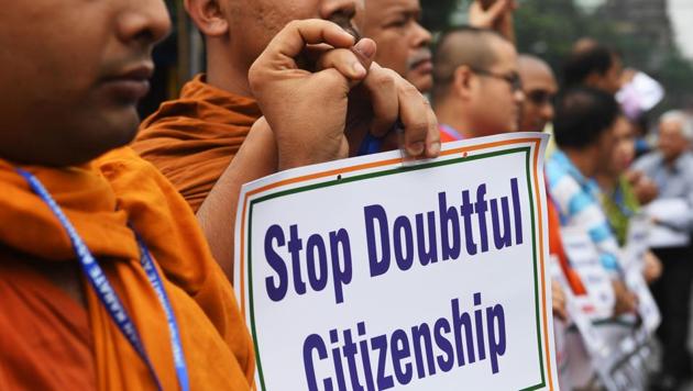 The NRC is aimed at distinguishing the state’s citizens from illegal immigrants, mostly from Bangladesh. The first draft of the updated NRC, released on December 31 last year, listed 19 million people.(AFP Photo) The NRC is aimed at distinguishing the state’s citizens from illegal immigrants, mostly from Bangladesh. The first draft of the updated NRC, released on December 31 last year, listed 19 million people.(AFP Photo)