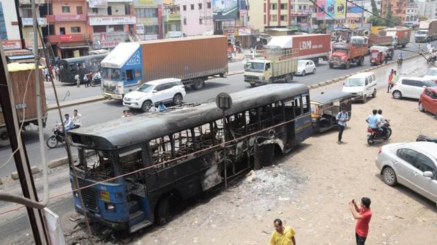 Maratha protesters recently went on a rampage near Pune. (HT) Maratha protesters recently went on a rampage near Pune. (HT)