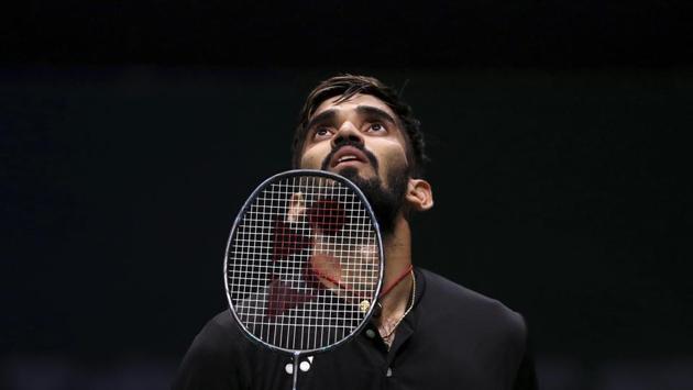 Kidambi Srikanth reacts while competing against Pablo Abian of Spain during their men’s badminton singles match at the BWF World Championships in Nanjing, China on August 1, 2018. (AP) Kidambi Srikanth reacts while competing against Pablo Abian of Spain during their men’s badminton singles match at the BWF World Championships in Nanjing, China on August 1, 2018. (AP)