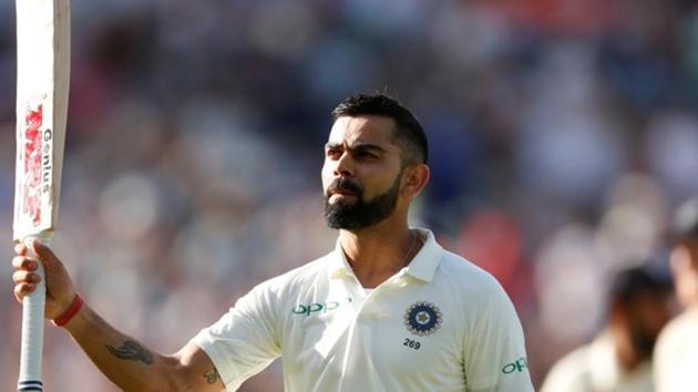 India's Virat Kohli salutes the fans as he walks off the pitch after losing his wicket during first Test against England. (Action Images via Reuters) India's Virat Kohli salutes the fans as he walks off the pitch after losing his wicket during first Test against England. (Action Images via Reuters)