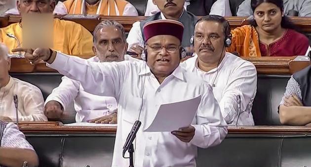 Minister for Social Justice and Empowerment Thawar Chand Gehlot speaks in the Lok Sabha during the Monsoon session of Parliament, in New Delhi on Thursday, Aug 2, 2018. (PTI) Minister for Social Justice and Empowerment Thawar Chand Gehlot speaks in the Lok Sabha during the Monsoon session of Parliament, in New Delhi on Thursday, Aug 2, 2018. (PTI)