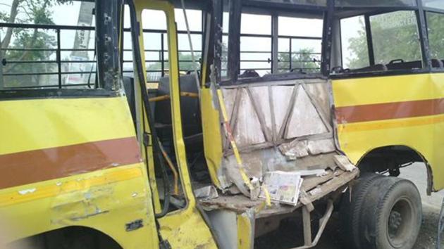 The motor accident claim tribunal stated that the eyewitness of the accident lodged a report and stated about involvement of the school bus. (HT PHOTO FOR REPRESENTATION ONLY) The motor accident claim tribunal stated that the eyewitness of the accident lodged a report and stated about involvement of the school bus. (HT PHOTO FOR REPRESENTATION ONLY)