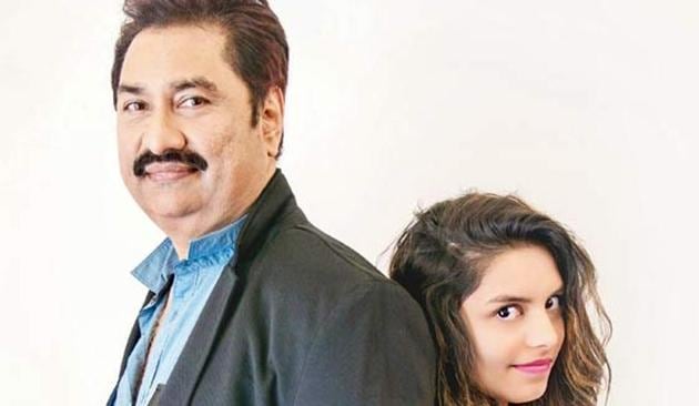 Kumar Sanu with daughter Shannon. Kumar Sanu with daughter Shannon.