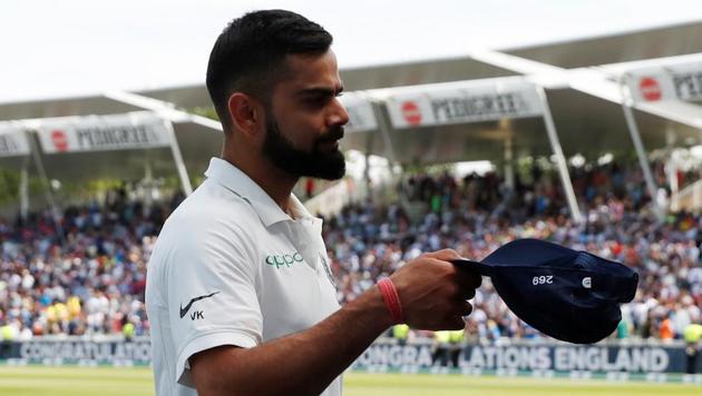 India's Virat Kohli reacts at the end of the match.(REUTERS) India's Virat Kohli reacts at the end of the match.(REUTERS)