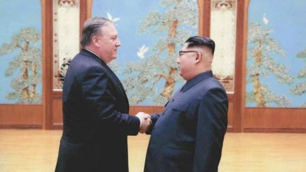 In this photo released by the US Government on April 26, 2018, North Korean leader Kim Jong-Un (R) shakes hands with the former CIA Director, now US Secretary of State, Mike Pompeo in Pyongyang over the 2018 Easter weekend. (AFP File Photo) In this photo released by the US Government on April 26, 2018, North Korean leader Kim Jong-Un (R) shakes hands with the former CIA Director, now US Secretary of State, Mike Pompeo in Pyongyang over the 2018 Easter weekend. (AFP File Photo)