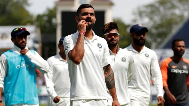 India's Virat Kohli reacts at the end of the match. (REUTERS)