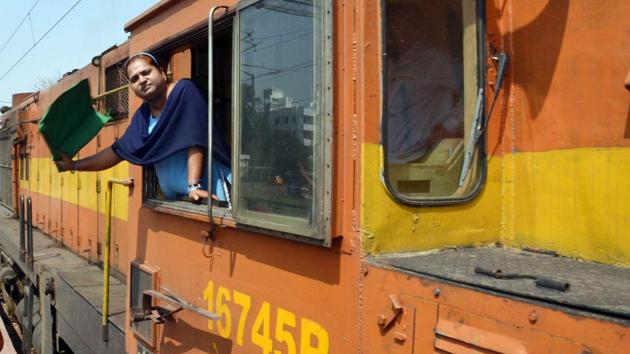 RRB ALP admit card: A woman loco-pilot flags off the Ranchi-Lohardaga-Tori passenger train on International Women's Day. The Railway Recruitment Board first stage exam will vet candidates for the posts of assistant loco pilot (ALP) and technicians (Group C). (HT File Photo) RRB ALP admit card: A woman loco-pilot flags off the Ranchi-Lohardaga-Tori passenger train on International Women's Day. The Railway Recruitment Board first stage exam will vet candidates for the posts of assistant loco pilot (ALP) and technicians (Group C). (HT File Photo)