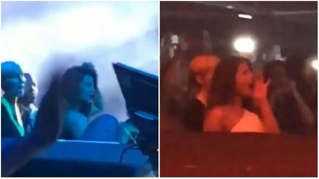 Priyanka Chopra cheers for boyfriend Nick Jonas at his Singapore concert.(Instagram)