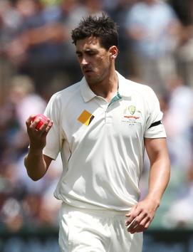 ADELAIDE, AUSTRALIA - NOVEMBER 27: Mitchell Starc of Australia inspects the pink ball during day one of the Third Test match between Australia and New Zealand at Adelaide Oval on November 27, 2015 in Adelaide, Australia.(Getty Images) ADELAIDE, AUSTRALIA - NOVEMBER 27: Mitchell Starc of Australia inspects the pink ball during day one of the Third Test match between Australia and New Zealand at Adelaide Oval on November 27, 2015 in Adelaide, Australia.(Getty Images)