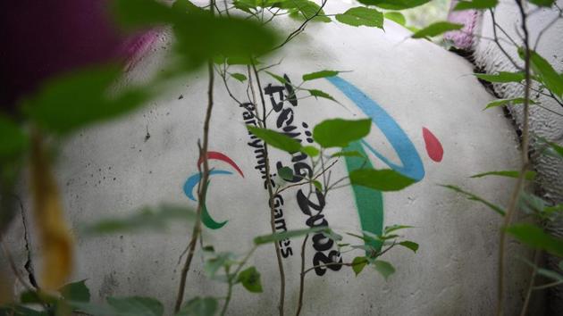 Fu Niu Lele, the mascot for the 2008 Beijing Paralympic Games, lying amongst trees. The opening ceremony on 8/8/2008 -- the number eight is considered auspicious in Chinese culture -- amazed the world with its flawless choreography and sheer ambition, and national pride was further super-charged by China’s domination of the Games’ gold medal count. (Greg Baker / AFP) Fu Niu Lele, the mascot for the 2008 Beijing Paralympic Games, lying amongst trees. The opening ceremony on 8/8/2008 -- the number eight is considered auspicious in Chinese culture -- amazed the world with its flawless choreography and sheer ambition, and national pride was further super-charged by China’s domination of the Games’ gold medal count. (Greg Baker / AFP)