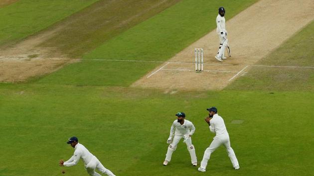 England's Adil Rashid is dropped by India's Shikhar Dhawan. (Action Images via Reuters) England's Adil Rashid is dropped by India's Shikhar Dhawan. (Action Images via Reuters)