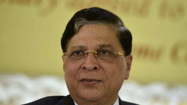 Chief Justice of India Dipak Misra at the farewell ceremony of the Supreme Court judge Adarsh Kumar Goel on July 6, 2018.(Vipin Kumar/HT PHOTO)