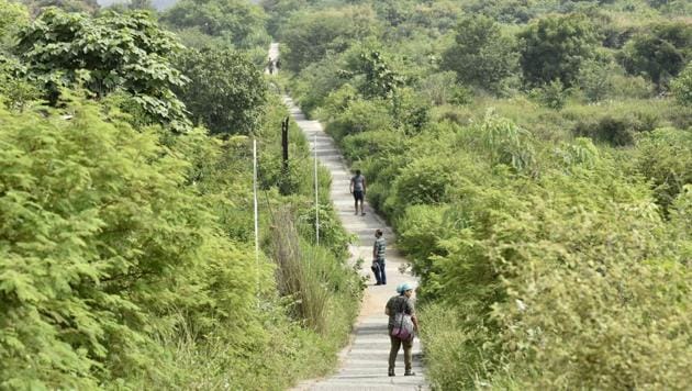 File photo of Aravali Biodiversity Park in Gurgaon. (Sanjeev Verma/HT File Photo) File photo of Aravali Biodiversity Park in Gurgaon. (Sanjeev Verma/HT File Photo)