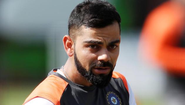 Virat Kohli during a practice session ahead of the second Test between India and England at Lord’s.(Action Images via Reuters)