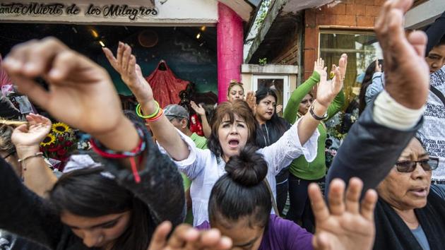 The increasing rise of a religious figure that isn’t afraid to play dirty and recognises the darker elements of life also reflects the fact that Mexican Catholics are surrounded in their daily lives by death and the country’s drug wars which have claimed upwards of 60,000 to 120,000 lives. (Pedro Pardo / AFP)