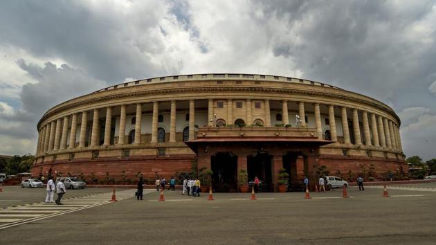Monsoon clouds hover over the Parliament House, in New Delhi on Monday. (PTI file photo) Monsoon clouds hover over the Parliament House, in New Delhi on Monday. (PTI file photo)